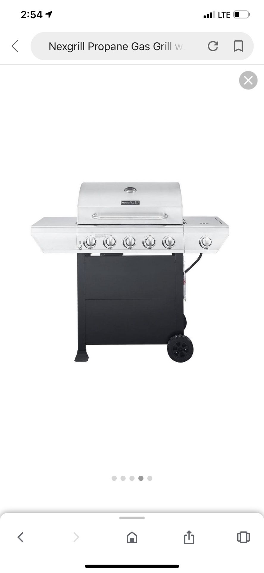 Nexgrill Propane Gas Grill with 5 Burners - Silver/Black ***WITH SMOKER*** WITH SIDE BURNER**** nice grill. BRAND NEW SEALED BOX