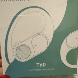 PocBuds Bluetooth Headphones Wireless Earbuds 80hrs Playtime Wireless Charging Case Digital Display Sports Ear Buds with Earhook Deep Bass IPX7 Waterp