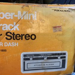 Realistic Super Mini 8 Track Car Stereo New