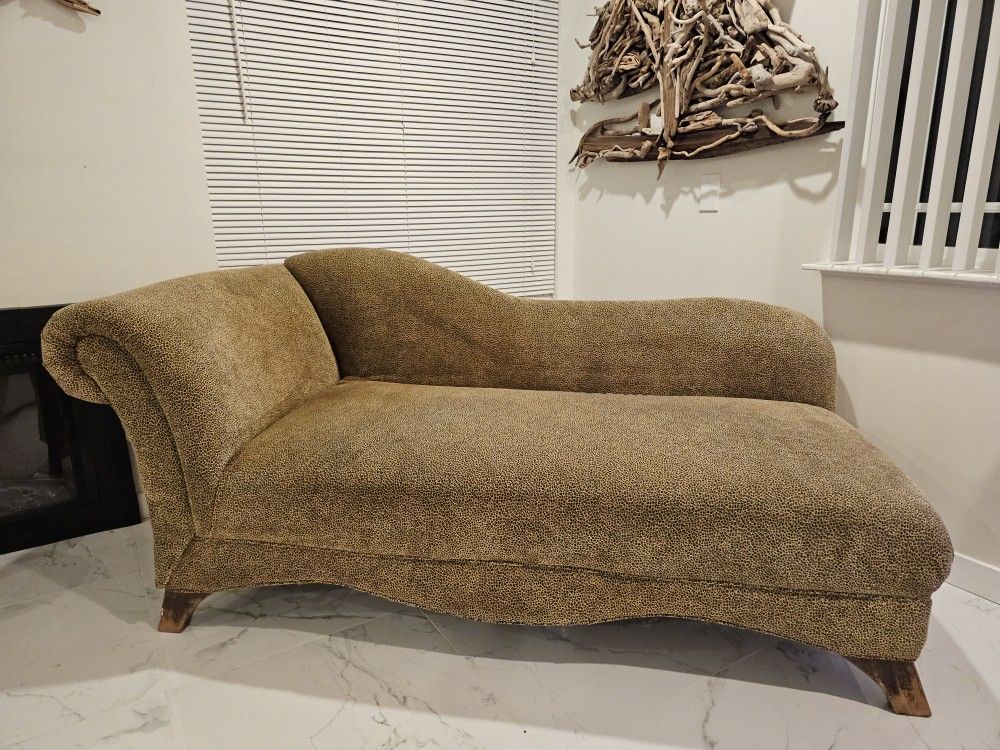 Leopard Print Chaise Lounge Make Offer