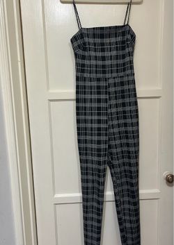 Black and white plain jumpsuit/ romper Small