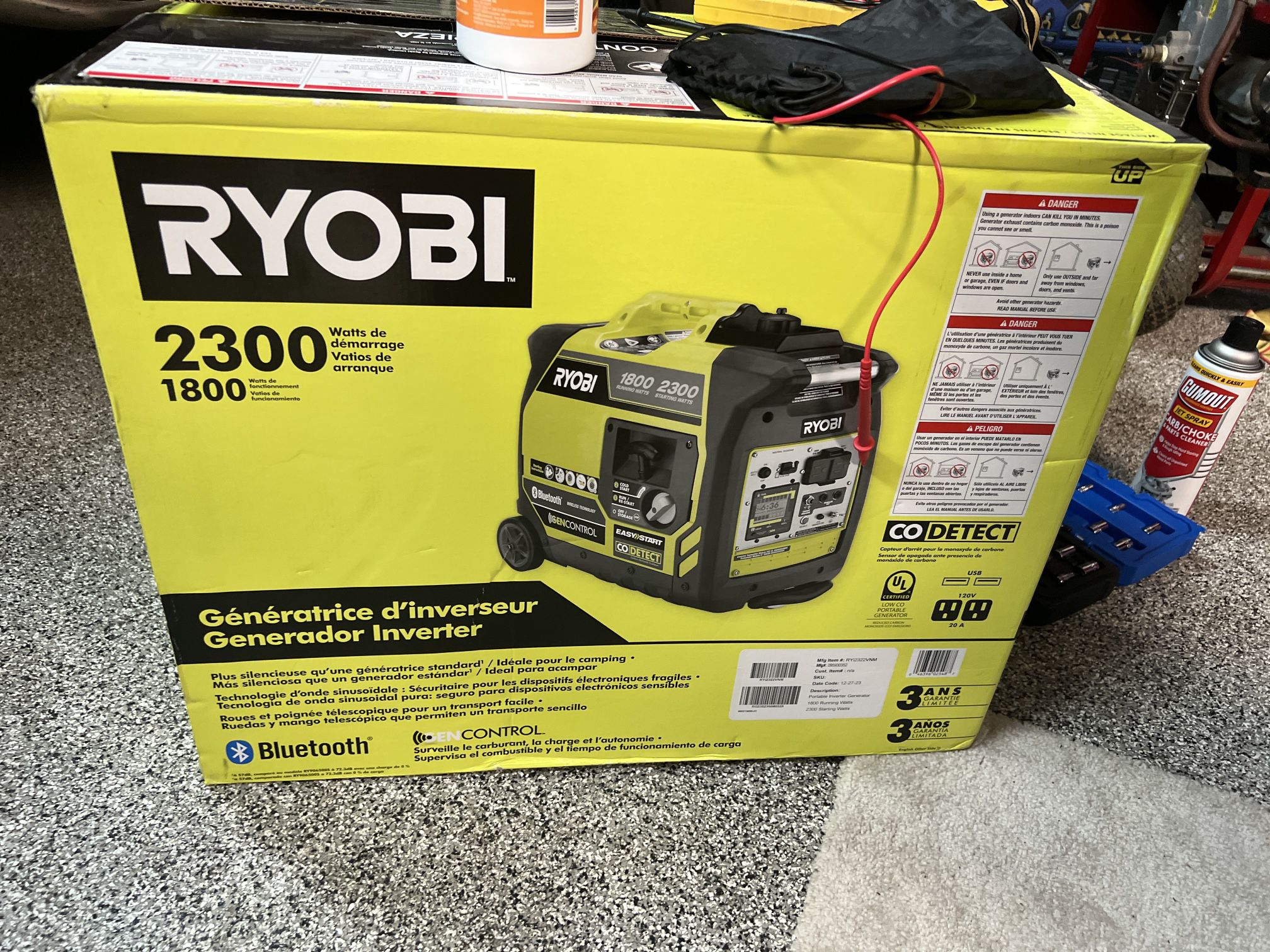 Ryobi generator inverter 2300 Starting 1800 Running Watts