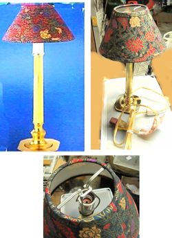 Brass Lamps Pair 12 inches.