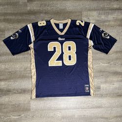 Vintage Reebok On Field Marshall Faulk 28 St. Louis Rams LA NFL Jersey Size 2XL NWOT