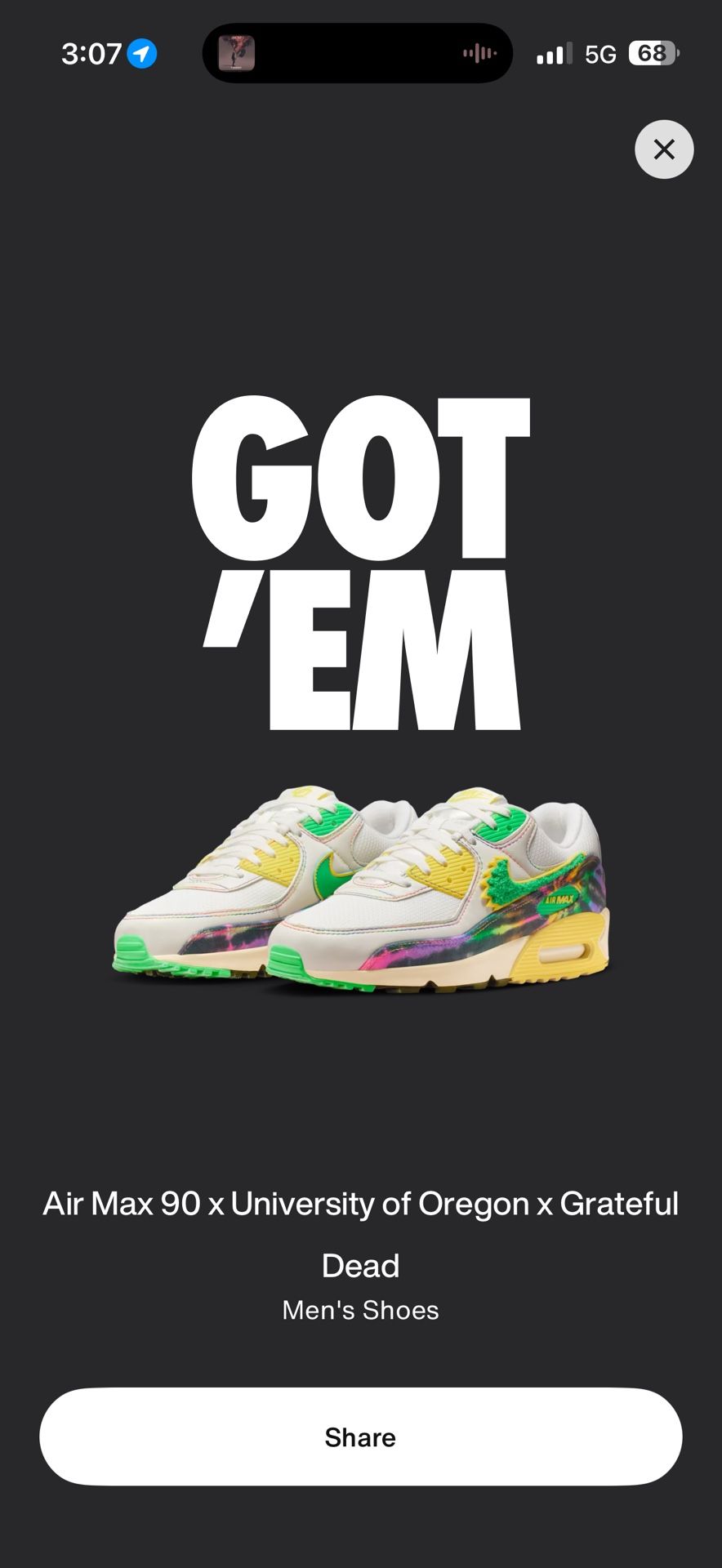 Nike Air Max 90 “Grateful Dead Oregon” (Size 10M and 10.5M Available) | Brand New Deadstock