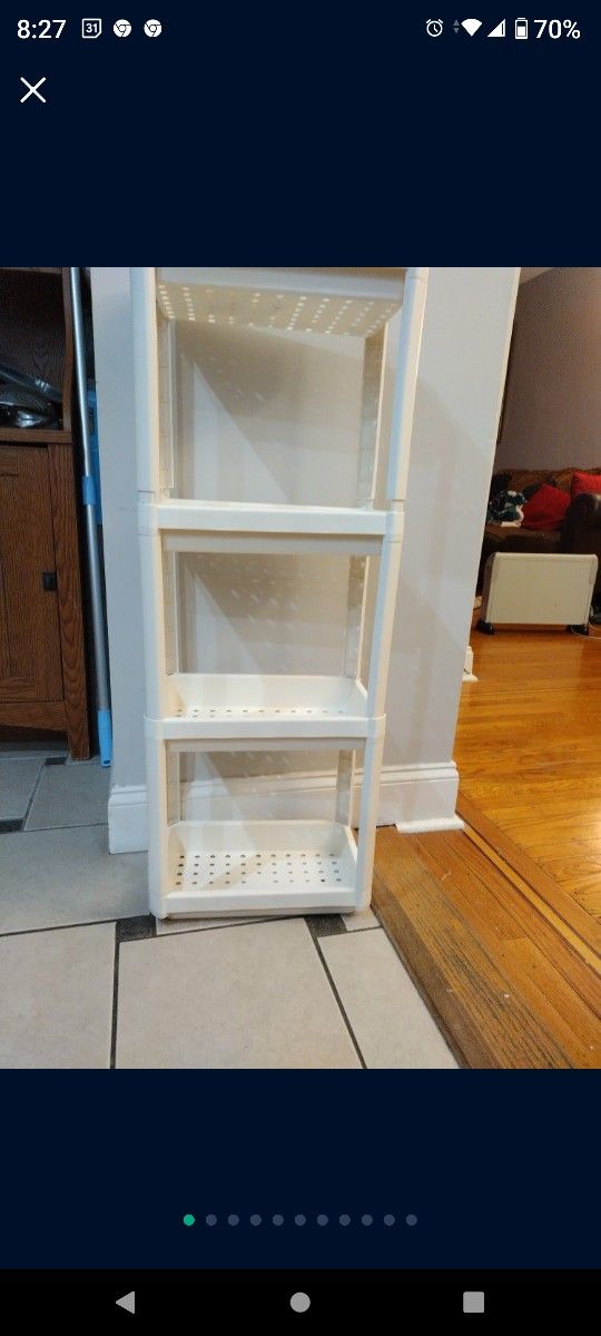 Plastic Storage Rack White