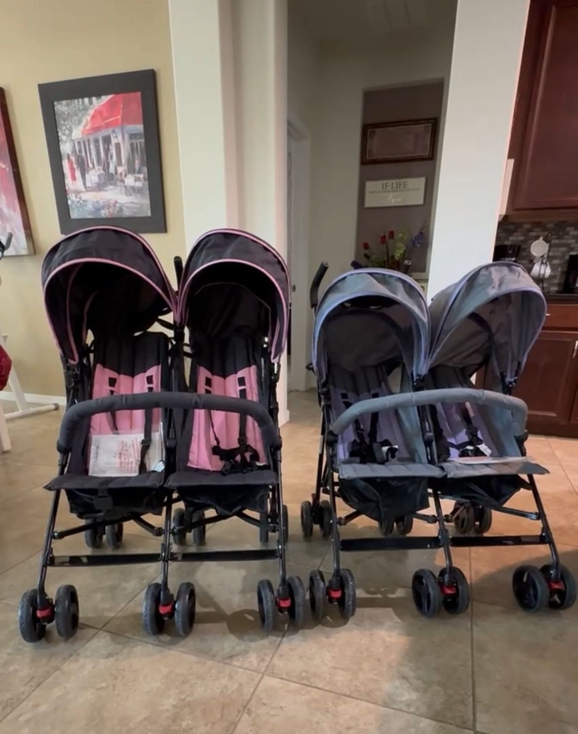 ON SPECIAL!!! $55 Each. Take your Pick Dream o Me Double Strollers