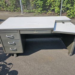 Vintage Steel Tanker Desk