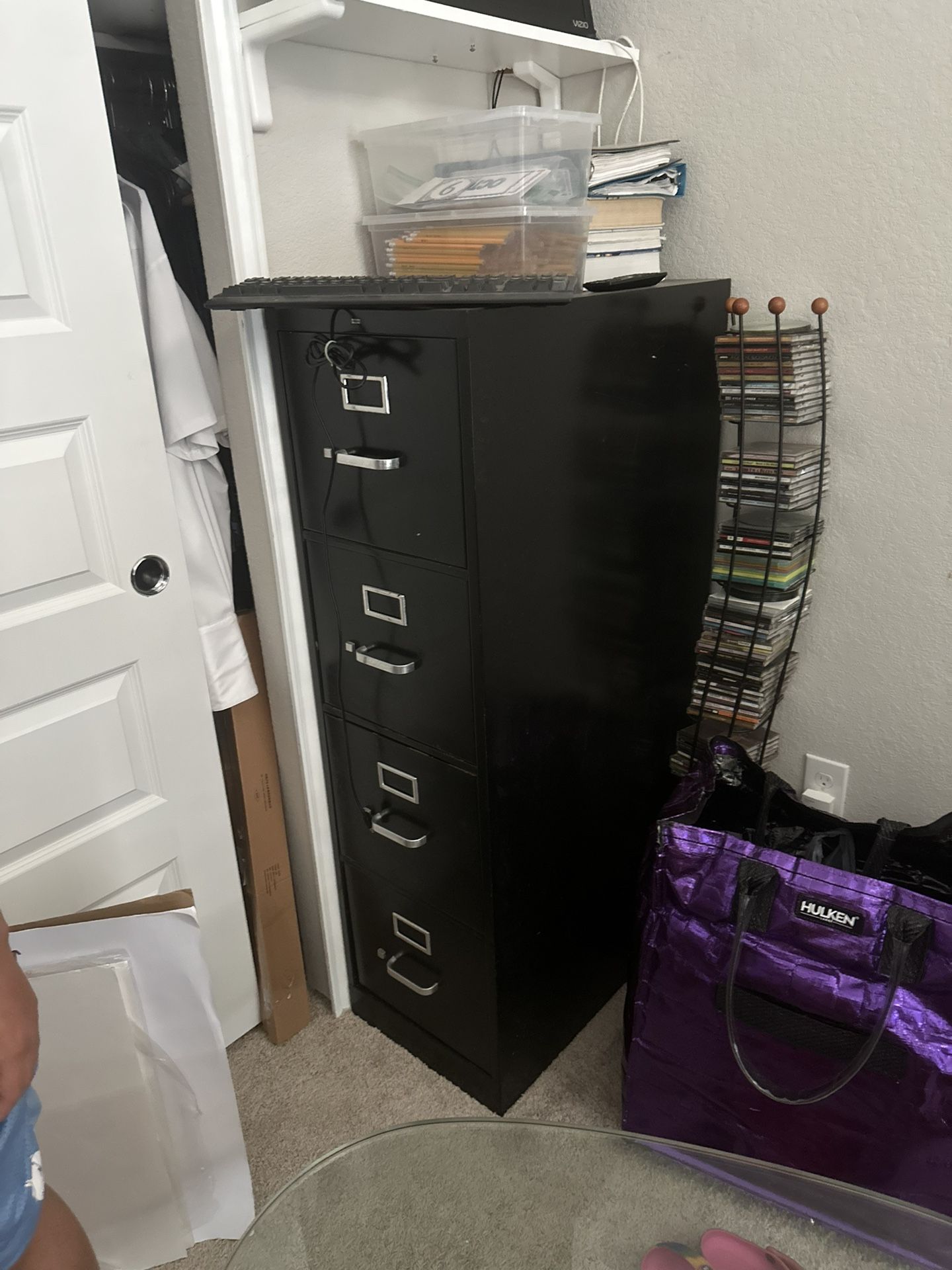 Solid File Cabinet And Desk