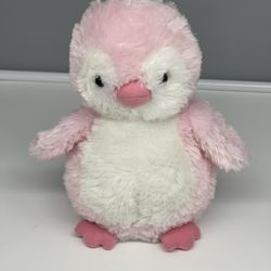 Aurora Destination Nation Pink White Penguin Stuffed Animal 9”