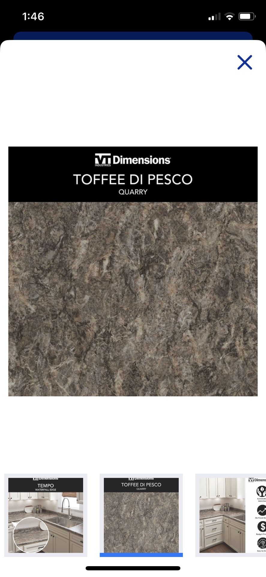 VT Dimensions Wilsonart 6-ft Toffee Di Pesco- Radiance Miter-Cut Laminate Kitchen Countertop VT Dimensions Wilsonart 6-ft Toffee Di Pesco- Radiance Miter-Cut Laminate Kitchen Countertop