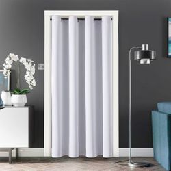 ChrisDowa Blackout Curtains Door Curtain for Doorway Privacy Closet Drapes
34W x 80L, Greyish White, for Living Room/Bedroom Closet Door, Thermal Temp