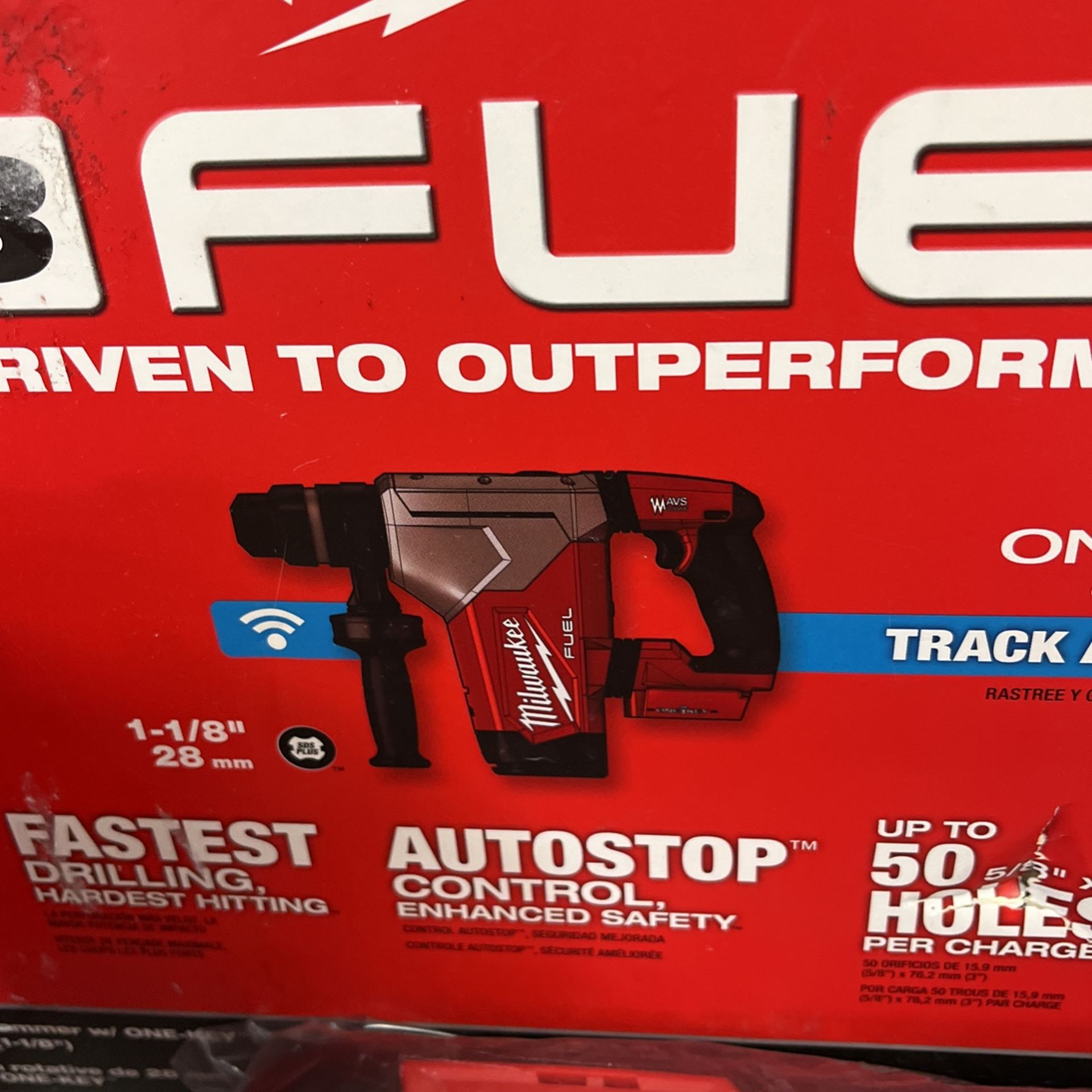 Milwaukee Fuel SDS Plus One Key Rotary Hammer 1-1/8