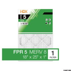 3 New HDX 18x25x1 Pleated AC / Furnace Air Filters (MERV 8 / FPR 5)