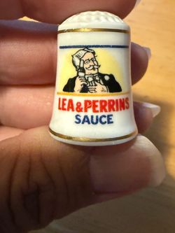 Lea & Perrins Sauce Collectible Porcelain Thimble