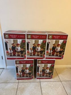 Christmas Decor Teddy Bear Family Set of 4 – Member's Mark Sam's Club – NEW