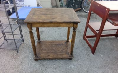 Wood side table
