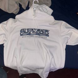 Supreme White Hoodie Xl 