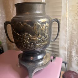Vintage Japan Bronze Vase