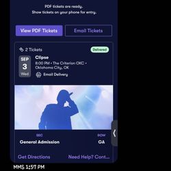 Clipse Tickets For Tonight...