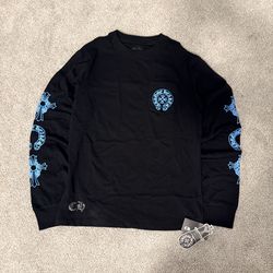 Chrome hearts black and blue long sleeve shirt