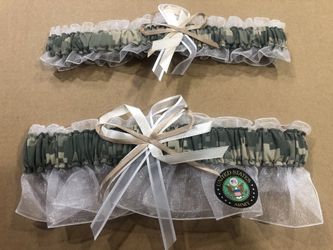 Wedding: Army Camouflage Wedding Garters (New)