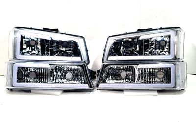 LED Headlights for 03-06 Chevy Silverado Avalanche  Headlamp Set