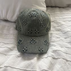 Louis Vuitton Monogram Washed Denim Cap M7156M Unisex Blue