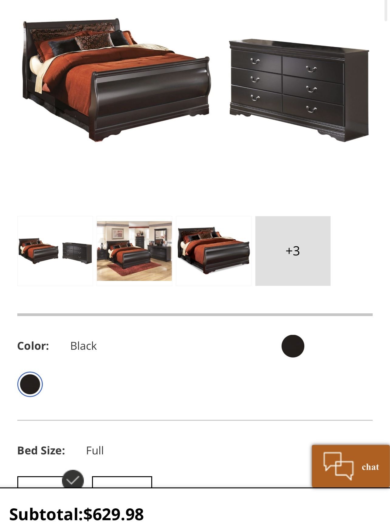 Huey Vineyard Full Sleigh Bed