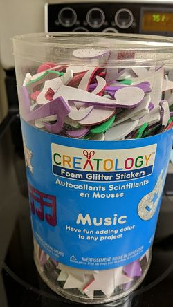 Music Glitter Stickers