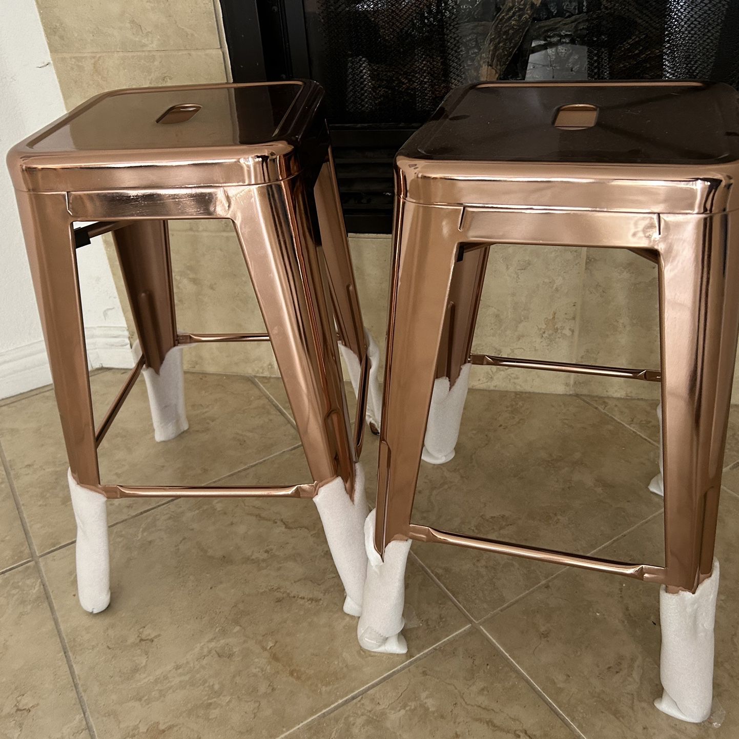 Rose Gold Stools /Home Accessories 