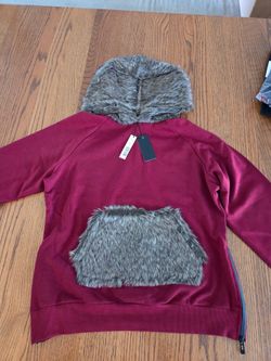 Riflessi fur hoodie
