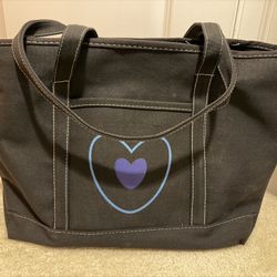 Large Black Canvas Tote Bag - New 