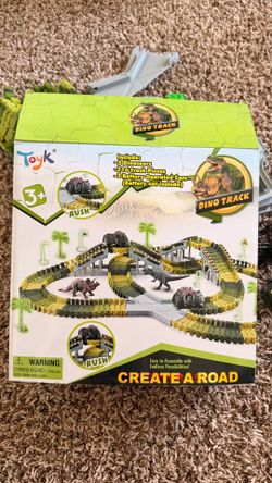 Create a Road Dino Track Set Game Dinosaur World Road Race