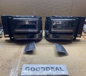 #168 Fit 91-94 Ford Explore Black Clear L-Styling LED DRL Headlight Bumper Corner Lamps Set 