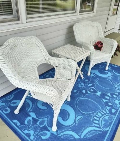Dale Sale!!Brazilian style White Weather Wicker🛋️ SET, See Details In the Description .