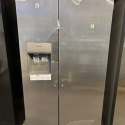 New Frigidaire 36” 25.6 Cu Ft Side By Side Refrigerator 