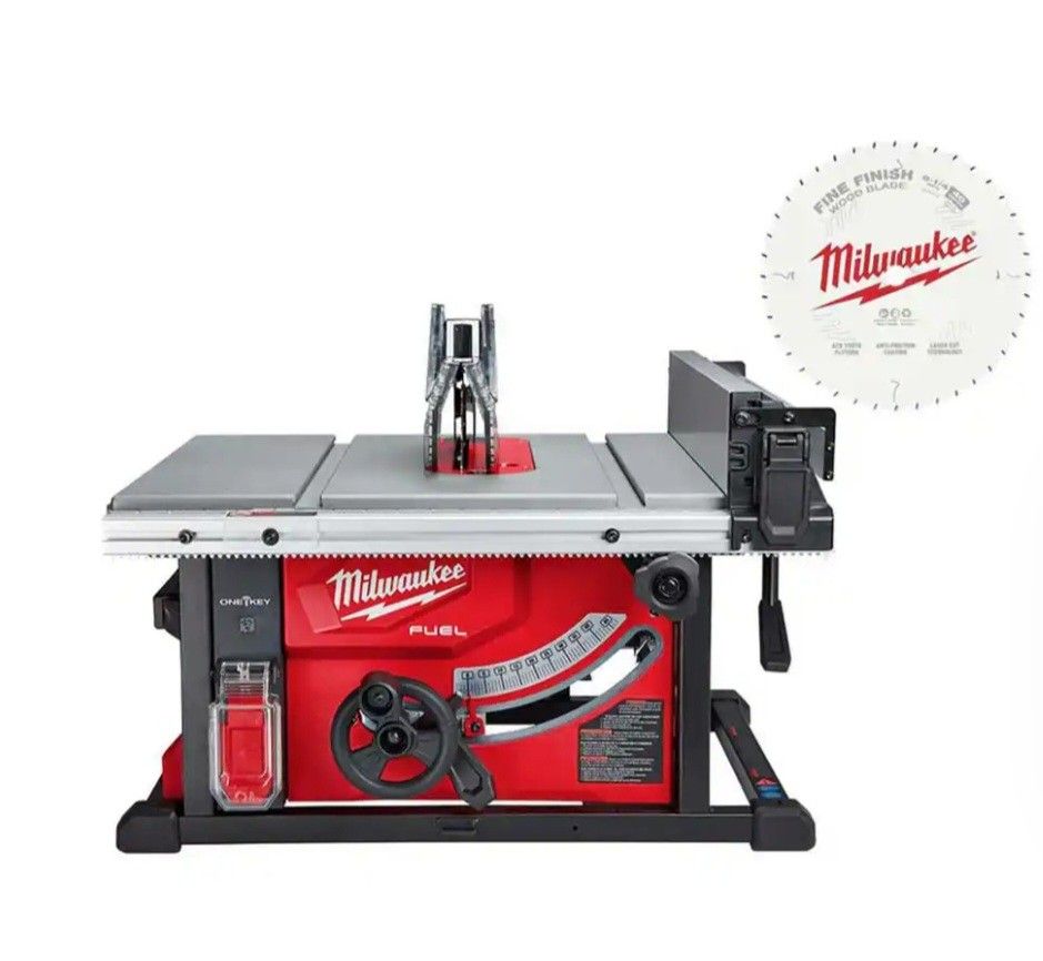 M18 FUEL ONE-KEY 18-Volt Lithium-Ion Brushless Cordless 8-1/4 in. Table Saw (Tool-Only) & 8-1/4 in Blade