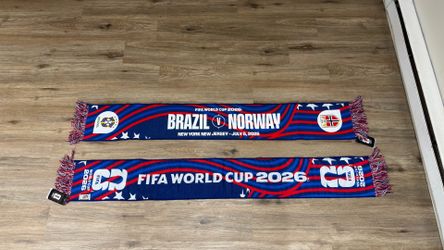 FIFA World Cup 2026 Brazil vs Norway Match Scarf | MetLife Stadium | July 5, 2026 | Limited Edition