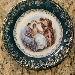 KPM porcelain plate with 3 graces 8”