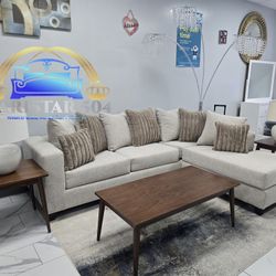 Sectional Fabric Beige New!