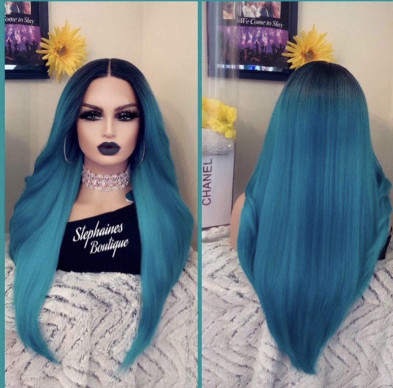 Human Hair Blended Lace Front Wig