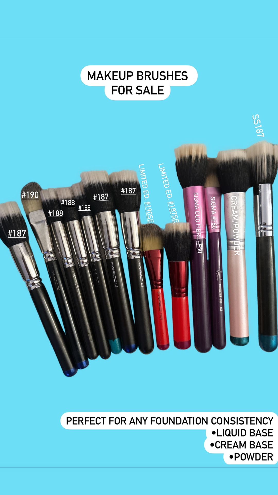 Makeup Brushes Bundle SALE β¨ποΈ $777