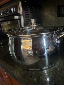 MasterChef 7-Qt Stainless Steel Stockpot with Glass Lid