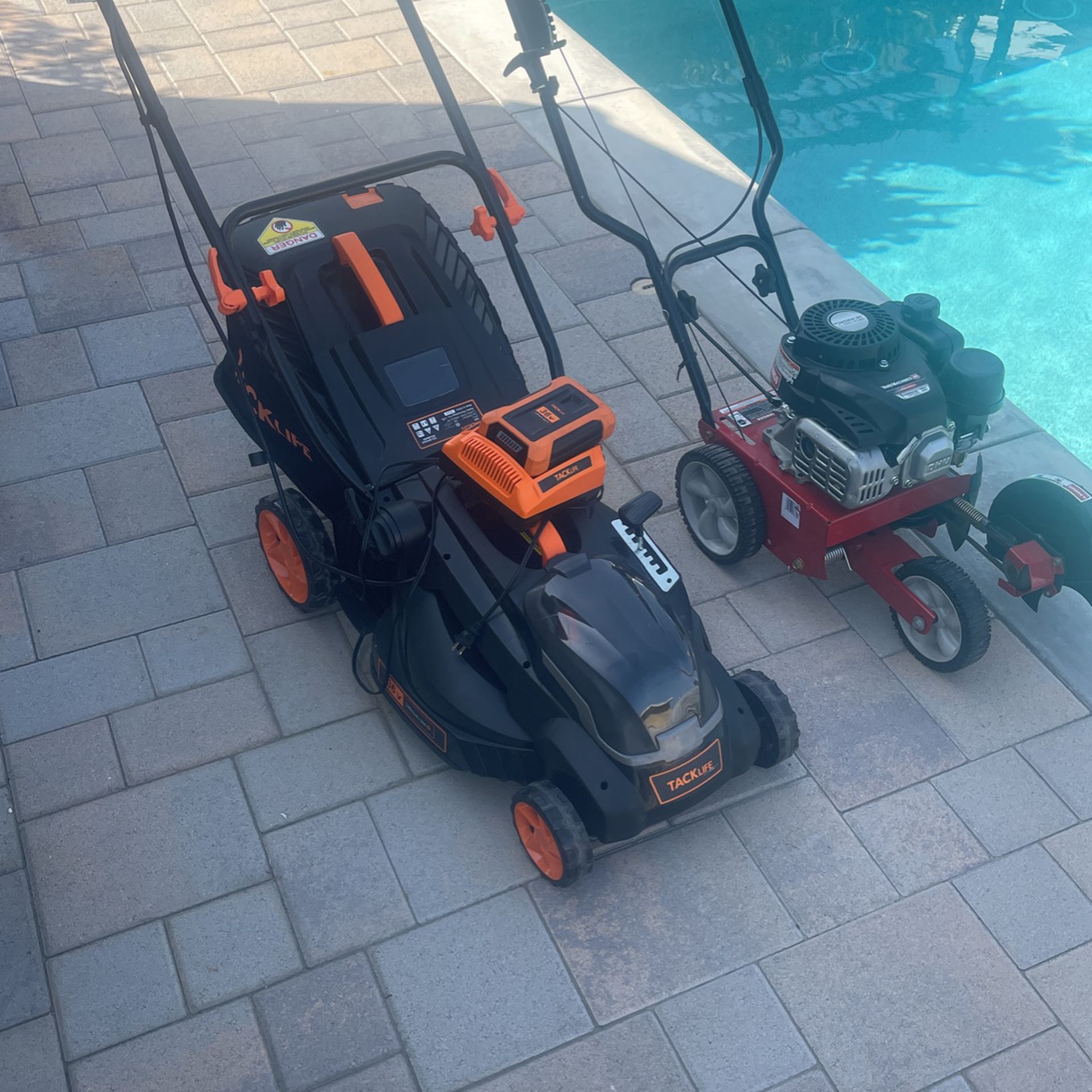 Electric Lawn Mower/ Gas Edger Combo