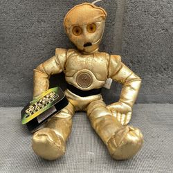 1997 Vintage Star Wars Buddies 10in C-3PO Hasbro Kenner Beanie With TAG As-is