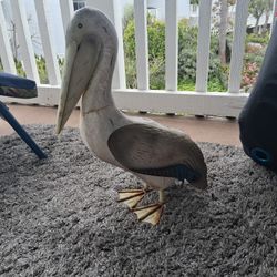 Cute Metal Pelican For Outdoor Use
