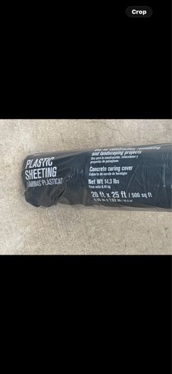 Plastic sheeting 20ft x 25 ft concrete curing cover