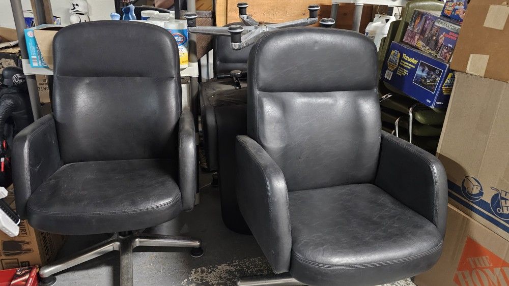 Super Heavy Duty Leather Swivel Chairs All Steel!