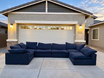 Cloud Couch Sectional Sofa Modular Blue Navy Bobs Furniture